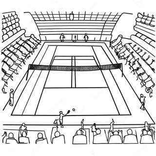 Pagina Para Colorear De Cancha De Tenis Con Jugadores 89189-29481