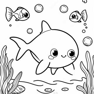 Baby Shark Páginas Para Colorear