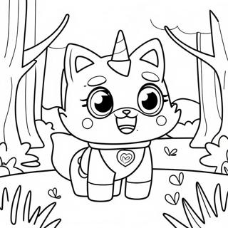 Pagina Para Colorear De Unikitty En Un Bosque Magico 89372-29632