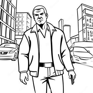 Pagina Para Colorear De Personaje De Gta En Accion 89421-29657