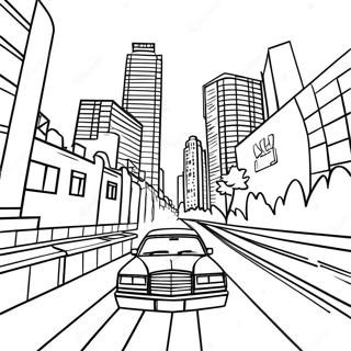 Pagina Para Colorear De Paisaje Urbano De Gta 89422-29664