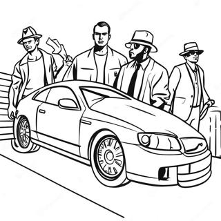 Pagina Para Colorear De Escena De Atraco De Gta 89424-29672
