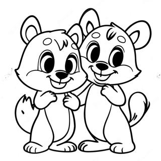 Pagina Para Colorear De Chip Y Dale 89522-29735