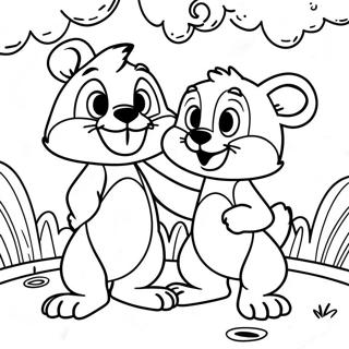 Pagina Para Colorear De Chip Y Dale En Una Aventura Divertida 89523-29739