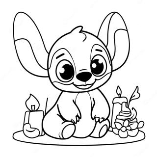 Cumpleaños De Stitch Páginas Para Colorear