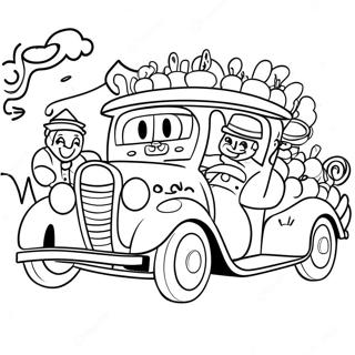 Pagina Para Colorear De Un Desfile Animado De Fiesta 89604-29812