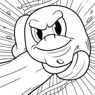 Pagina Para Colorear De Knuckles Pegando 89810 29968