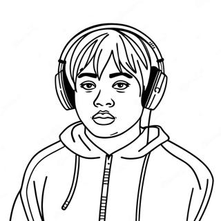 Pagina Para Colorear De Juice Wrld Con Auriculares 90144-30221