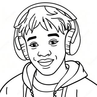 Pagina Para Colorear De Juice Wrld Con Auriculares 90144-30222