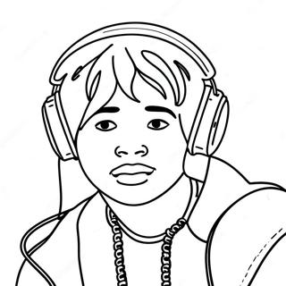 Pagina Para Colorear De Juice Wrld Con Auriculares 90144-30224