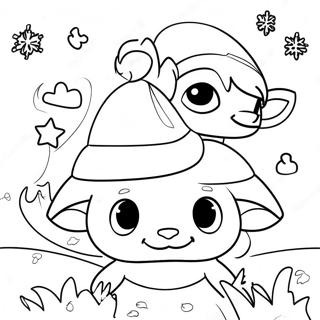 Pagina Para Colorear De Mascotas Elfas Magicas En Un Pais De Las Maravillas Invernal 90172-30250