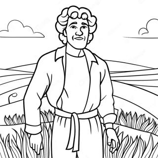 Pagina Para Colorear De Jose En El Campo Colorido 90380-30409