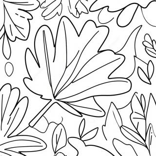 Pagina Para Colorear De Hoja De Otono Colorida 90429-30438