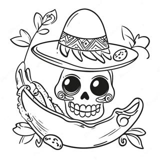 Pagina Para Colorear De La Colorida Fiesta Del Cinco De Mayo 90891 30799