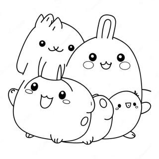 Pagina Para Colorear De Molang Y Sus Amigos Adorables 90917-30817