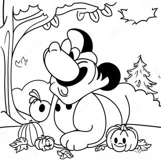 Pagina Para Colorear De Personajes De Disney Coloridos En Otono 91328-31208
