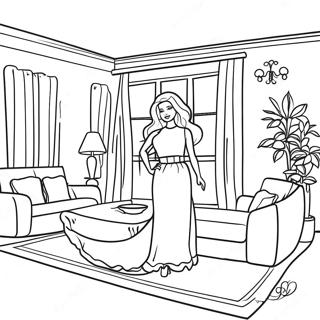 Barbie En Una Casa De Ensueno Pagina Para Colorear 916-1771