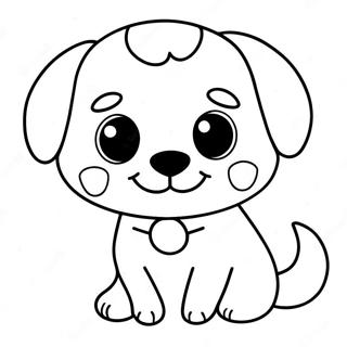 Pagina Para Colorear De Un Perro Kawaii 91913-31663