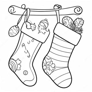 Pagina Para Colorear De Medias Navidenas Coloridas 91969-31717