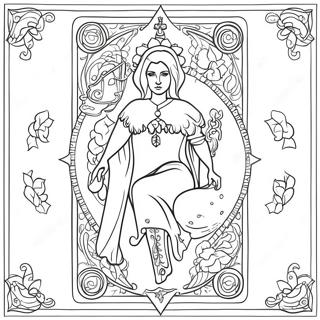 Pagina Para Colorear De Mazo De Tarot Mistico 92119-31827