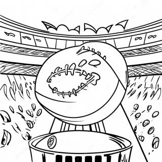 Pagina Para Colorear De Escena Emocionante Del Super Bowl 92144-31847