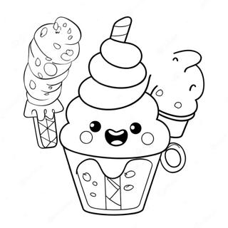 Helado Peppa Pig Páginas Para Colorear