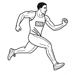 Pagina Para Colorear De Un Atleta Olimpico Corriendo 92788-32345