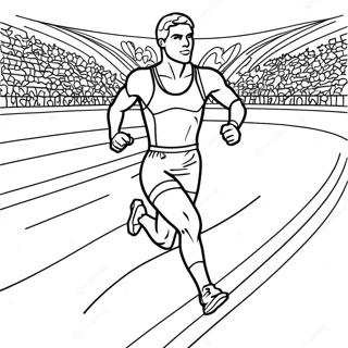Pagina Para Colorear De Un Atleta Olimpico Corriendo 92788-32347
