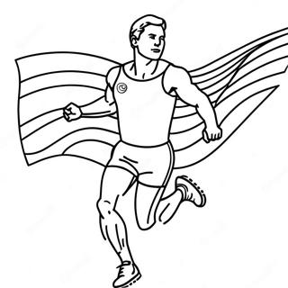 Pagina Para Colorear De Un Atleta Olimpico Corriendo 92788-32348