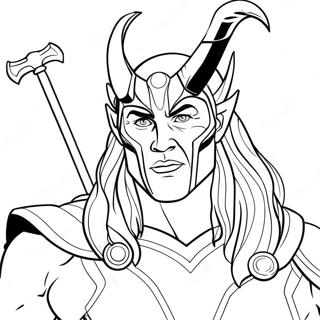 Pagina Para Colorear De Loki Con Thor 92893 32439