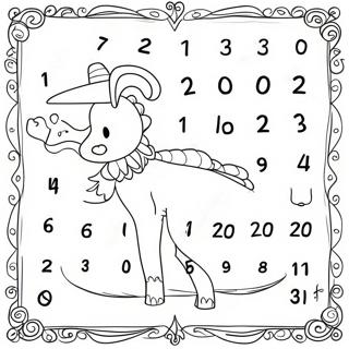 Pagina Para Colorear Del Calendario Caprichoso Del Ano Bisiesto 93174 32656