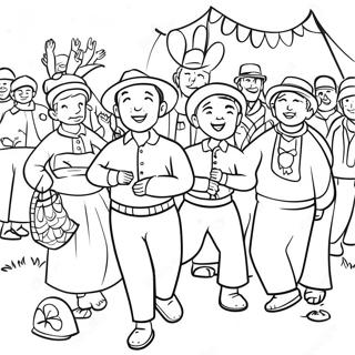 Pagina Para Colorear De Festivales Tradicionales Del Campo 93459 32879