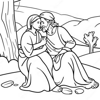 Pagina Para Colorear Del Buen Samaritano Compasivo 93482-32888