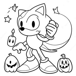 Sonic Halloween Páginas Para Colorear