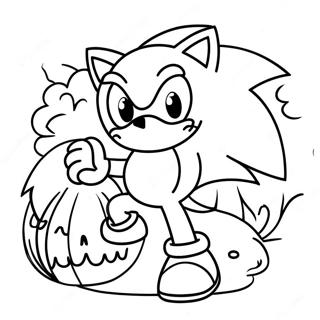 Pagina Para Colorear De Sonic Halloween 93533-32923