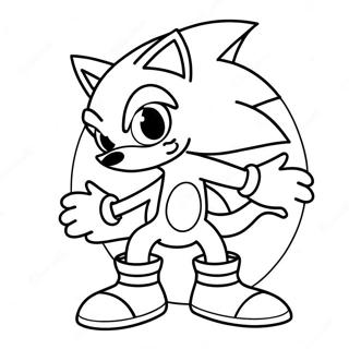 Pagina Para Colorear De Sonic En Un Disfraz Espeluznante 93534-32925