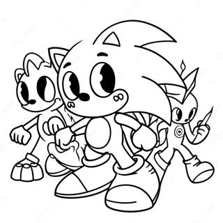 Pagina Para Colorear De La Aventura De Halloween De Sonic Y Sus Amigos 93537-32939