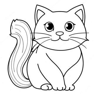 Gato Anime Páginas Para Colorear