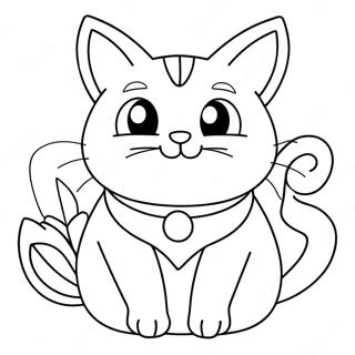 Pagina Para Colorear De Gato Anime 93687-33044