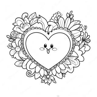 Pagina Para Colorear De Lindo Corazon De Feliz Dia De Las Madres 93765-33112