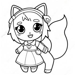 Chica Lobo Gacha Life Páginas Para Colorear