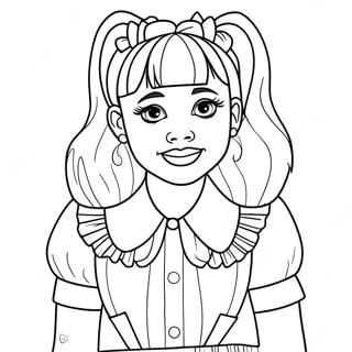 Pagina Para Colorear De Melanie Martinez Con Atuendo Colorido 93816-33147