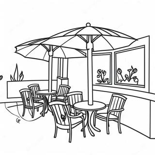 Pagina Para Colorear De Un Patio De Restaurante Al Aire Libre 94000 33297