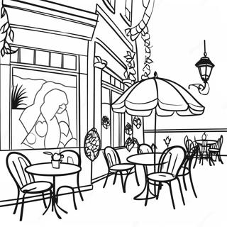 Pagina Para Colorear De Un Patio De Restaurante Al Aire Libre 94000 33299