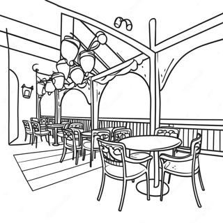 Pagina Para Colorear De Un Patio De Restaurante Al Aire Libre 94000 33300
