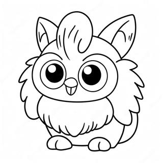 Pagina Para Colorear De Un Furby Con Pelaje Colorido 94102 33373