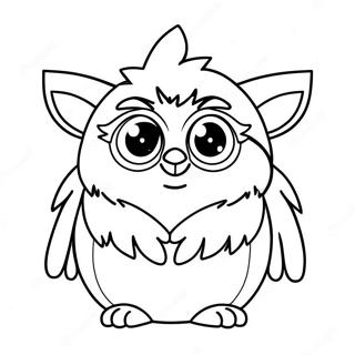 Pagina Para Colorear De Un Furby Con Pelaje Colorido 94102 33374