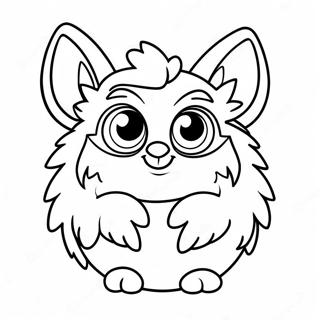 Pagina Para Colorear De Un Furby Con Pelaje Colorido 94102 33375