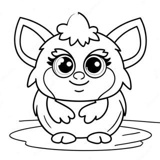 Pagina Para Colorear De Un Furby Con Pelaje Colorido 94102 33376