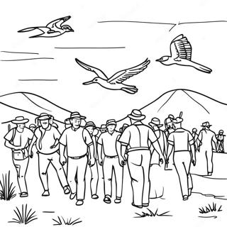 Pagina Para Colorear De Escena Colorida De La Pelicula Migracion 94332-33620